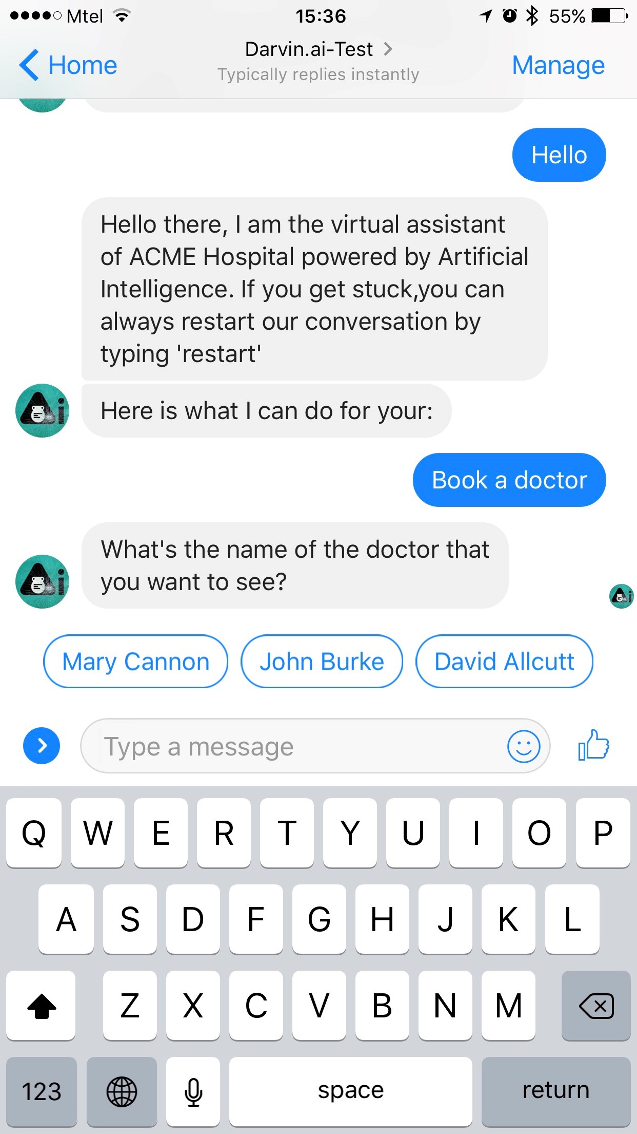 Doctor suggestions with NativeChat